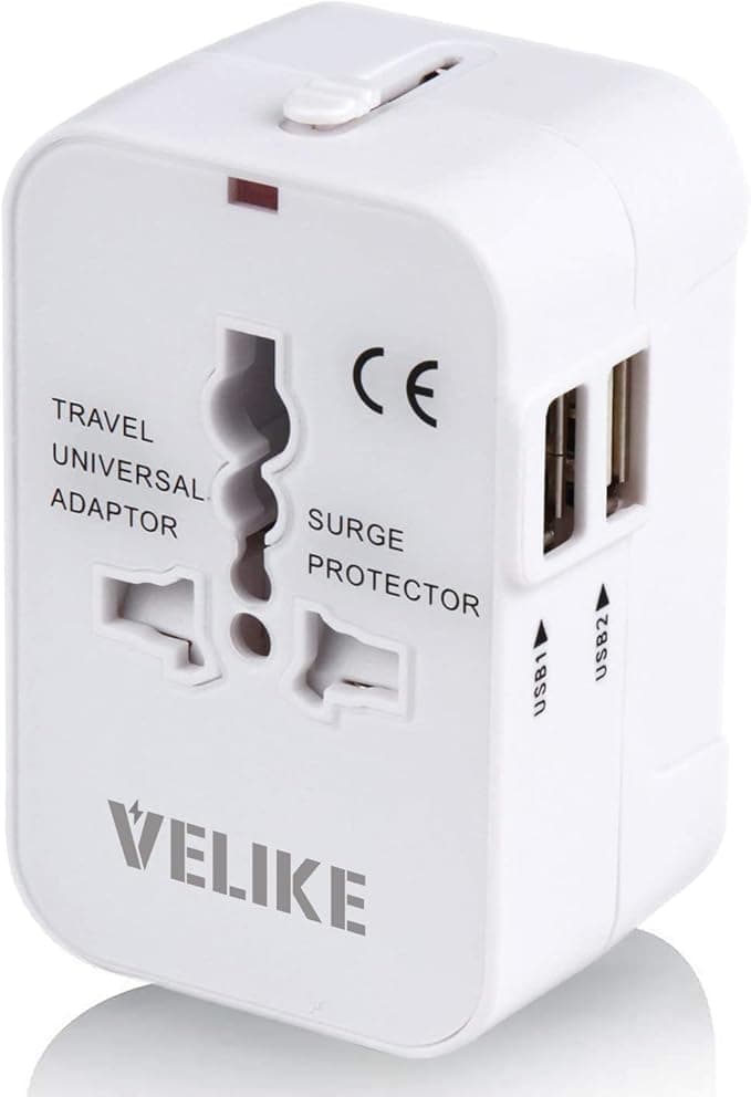 VELIKE 海外 変換プラグ コンセント 海外用電源プラ グ マルチ変換プラグ 2USBポート 全世界対応