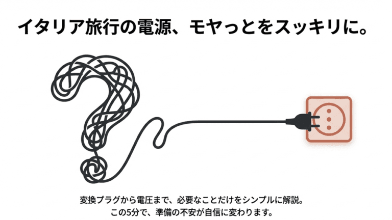 イタリア旅行に変換プラグは必要?コンセント形状と電圧を徹底解説