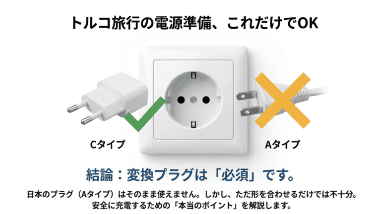 トルコに変換プラグは必要?CとFタイプの違いと抜け対策まとめ