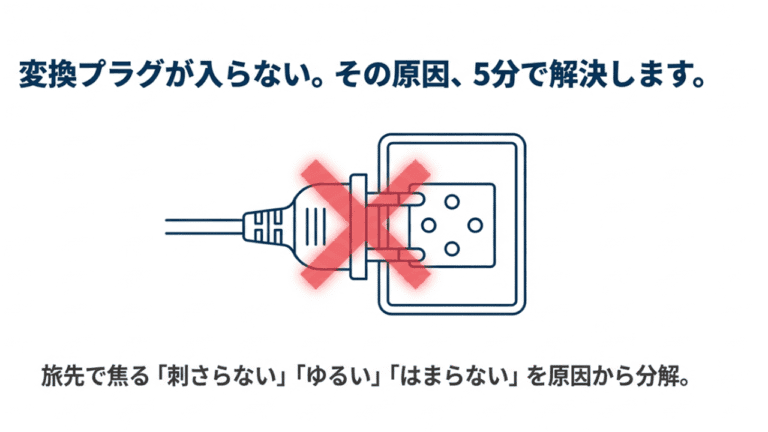 変換がプラグ入らない時の原因別チェックと安全対策