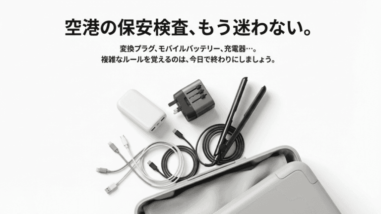 変換プラグの機内持ち込みは大丈夫?飛行機と預け荷物の違いを徹底解説